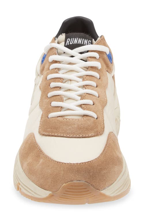 Golden Goose Running Sole Sneakers In Ivory/grey/tobacco 15537