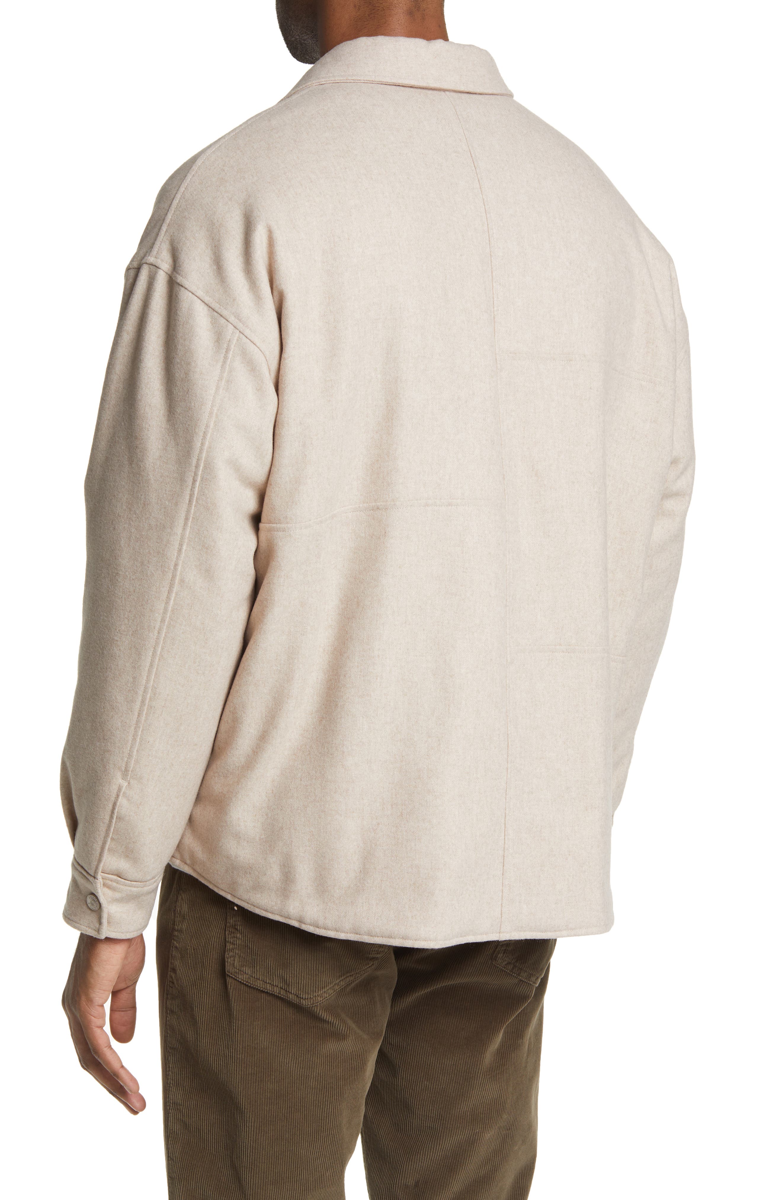 FRAME Warm Textured Wool Blend Snap-Up 