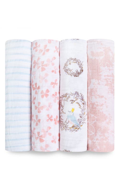 aden + anais Set of 4 Classic Swaddling Cloths in Birdsong