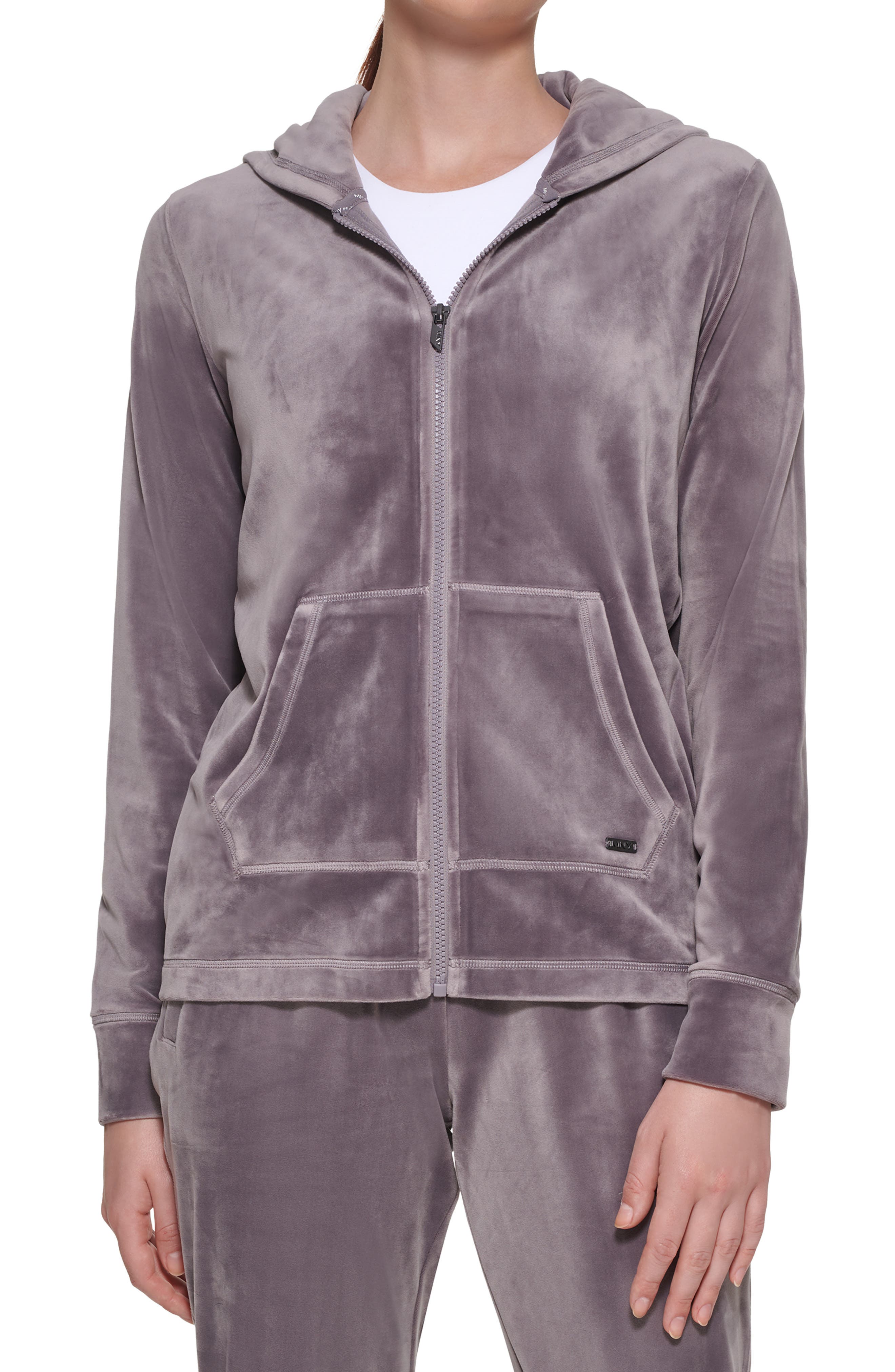black velvet zip up hoodie