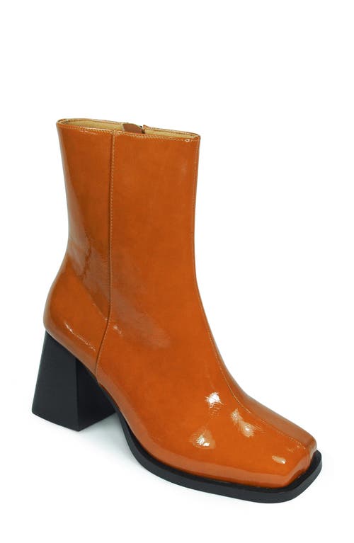band of the free Raven Patent Bootie in Cognac