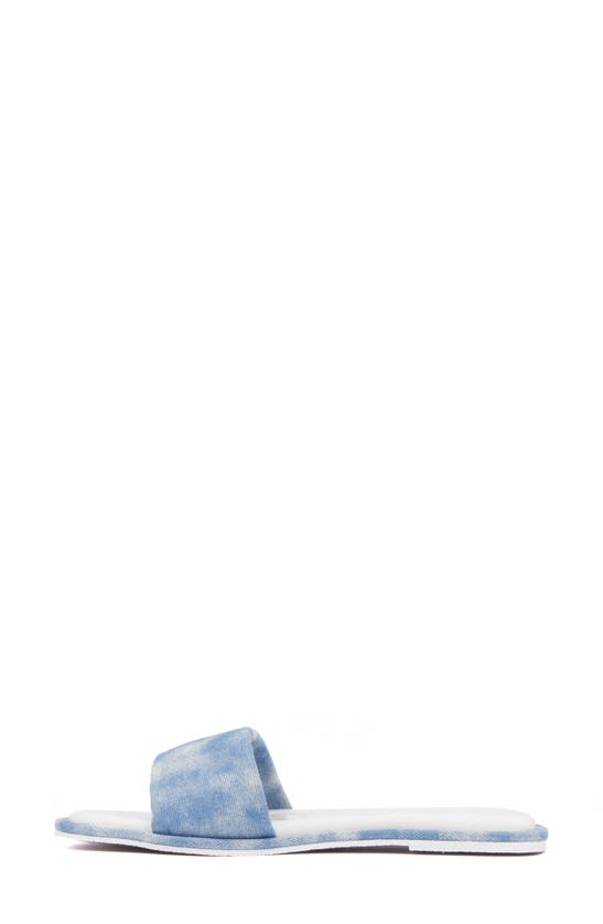 Shop Olivia Miller Power Play Slide Sandal In Acid Wash Blue