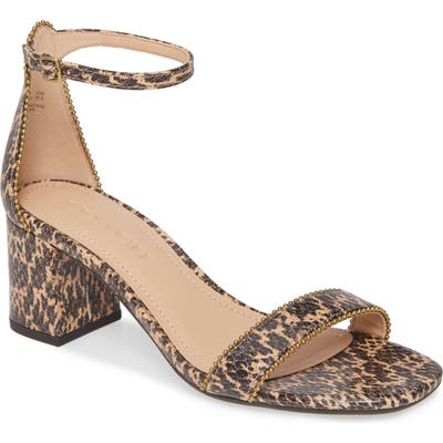 Coach Maddie Ankle Strap Sandal, Beige