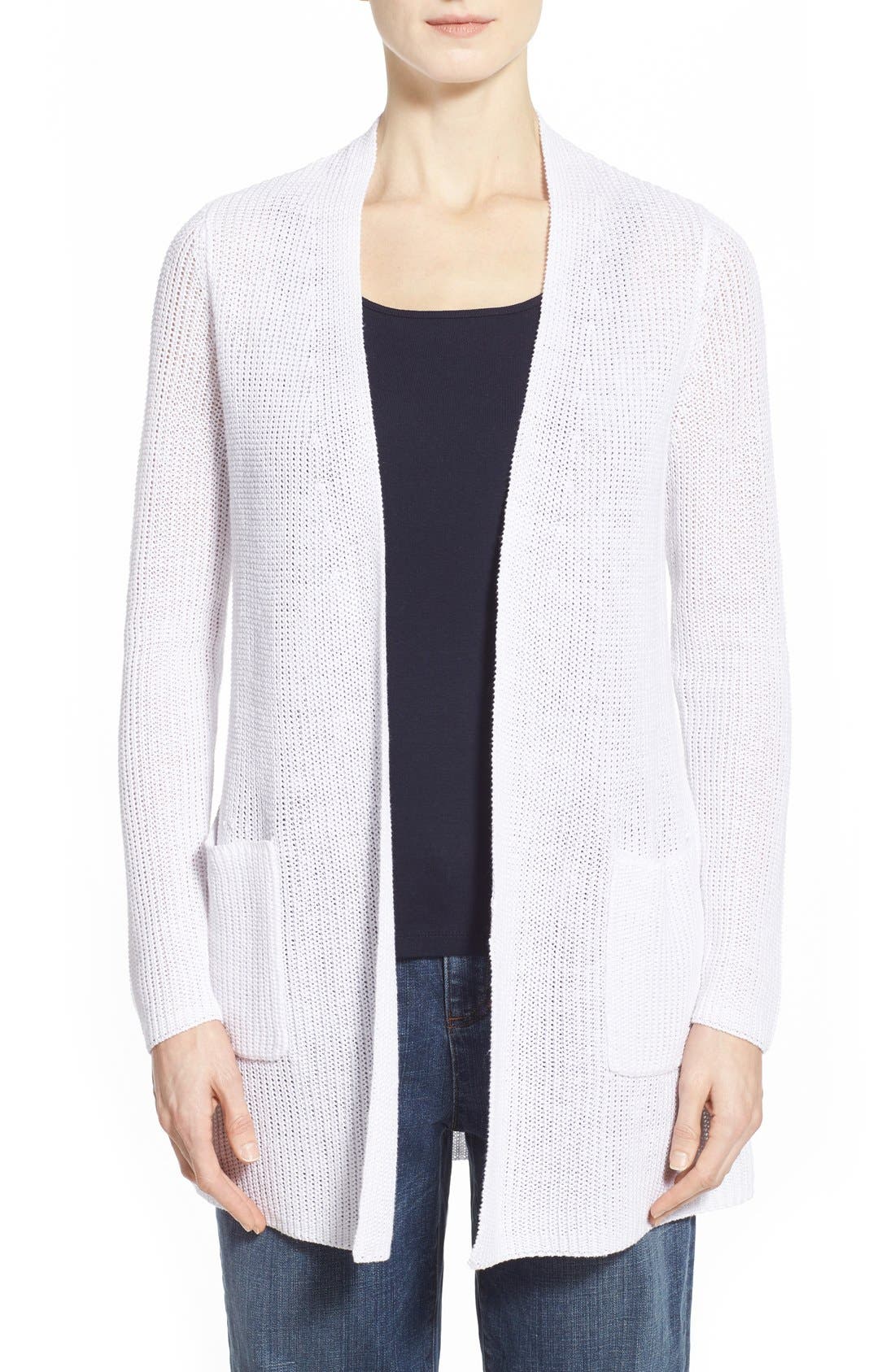 Eileen Fisher Organic Linen Straight Cardigan Nordstrom