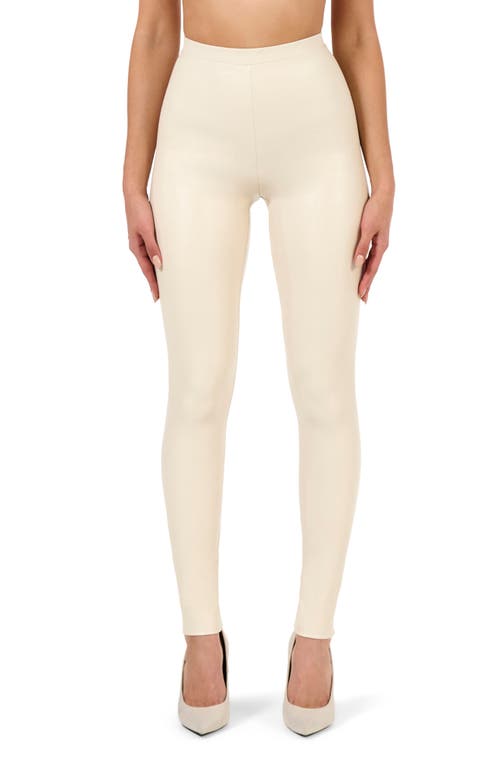 Naked Wardrobe All Faux U High Waist Leather Leggings at Nordstrom,