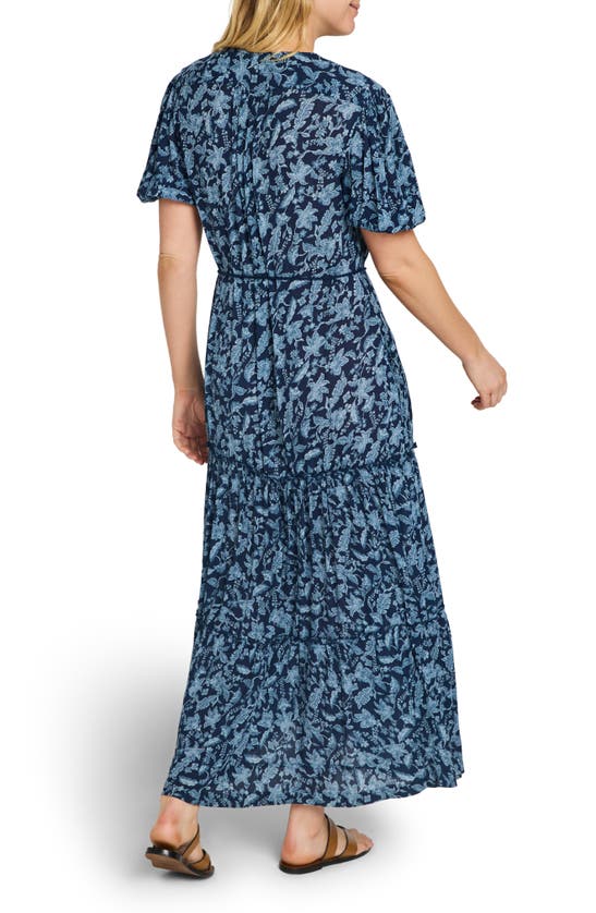 Shop Faherty Orinda Floral Maxi Dress In Blue Esna Floral