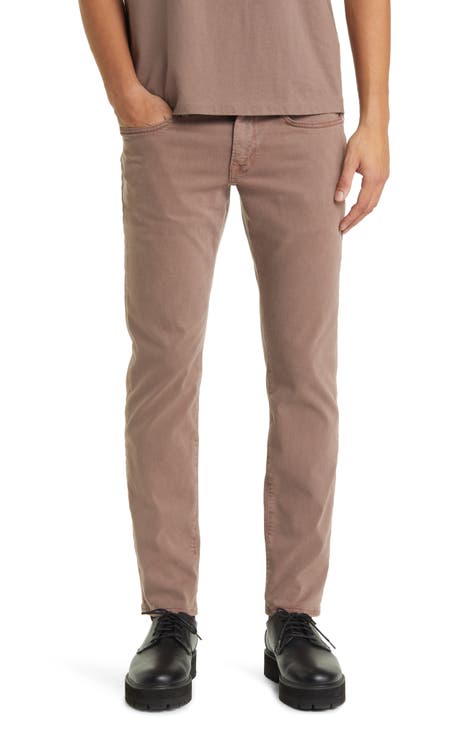 Buy Dark Pink Mid Rise Regular Fit Pants for Men