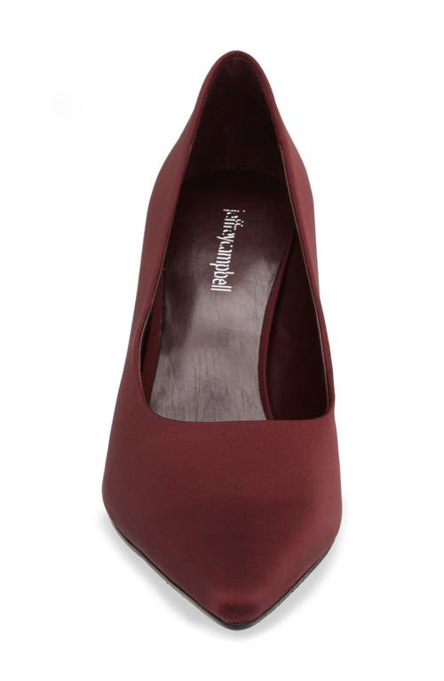 Shop Jeffrey Campbell Chosen Pointed Toe Pump In Wine Silk