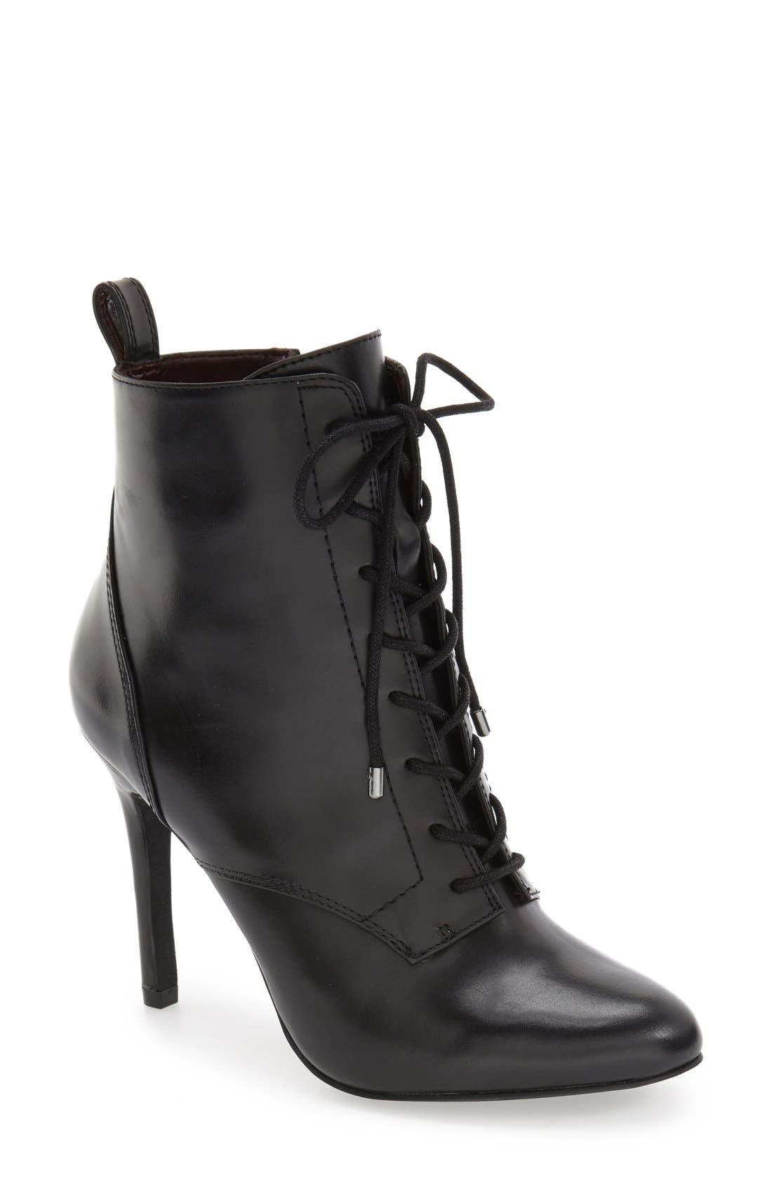 bcbg lace up booties