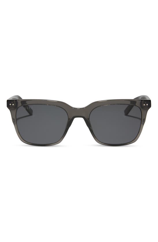 Shop Diff Billie Xl 54mm Polarized Square Sunglasses In Black Smoke Crystal