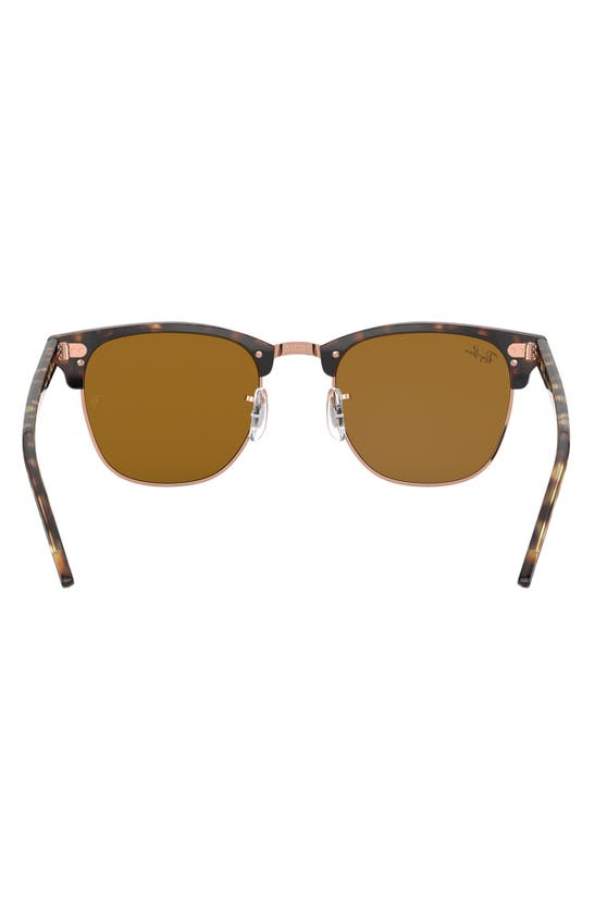 Ray Ban Clubmaster 51mm Sunglasses In Shiny Havana/ Brown