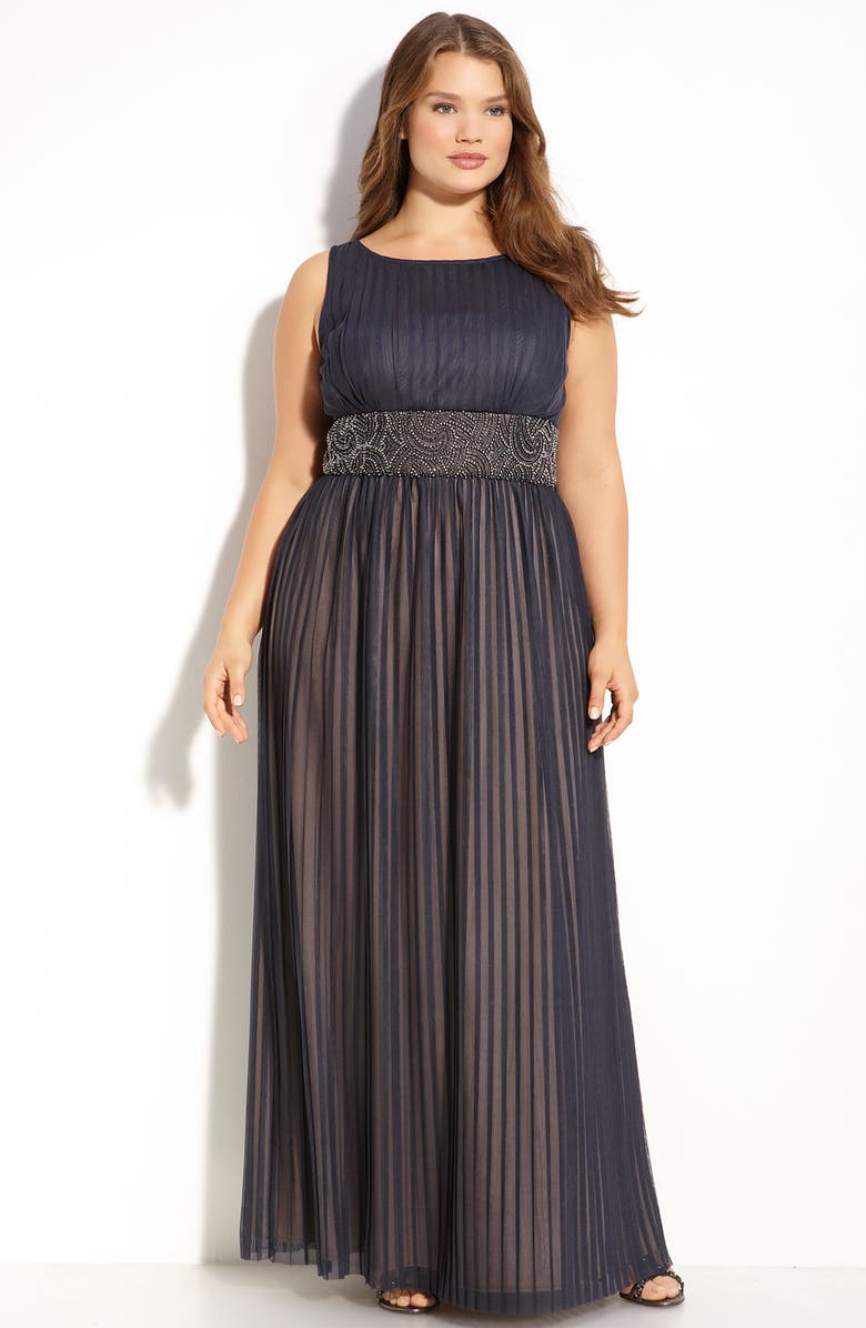 JS Boutique Beaded Sleeveless Gown (Plus) | Nordstrom