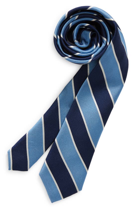 Nordstrom Kids' Marin Stripe Silk Blend Tie In Blue Marin Stripe