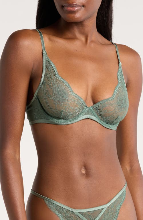 Hunkemöller Isabelle Lace Underwire Bra Dark Forest at Nordstrom,