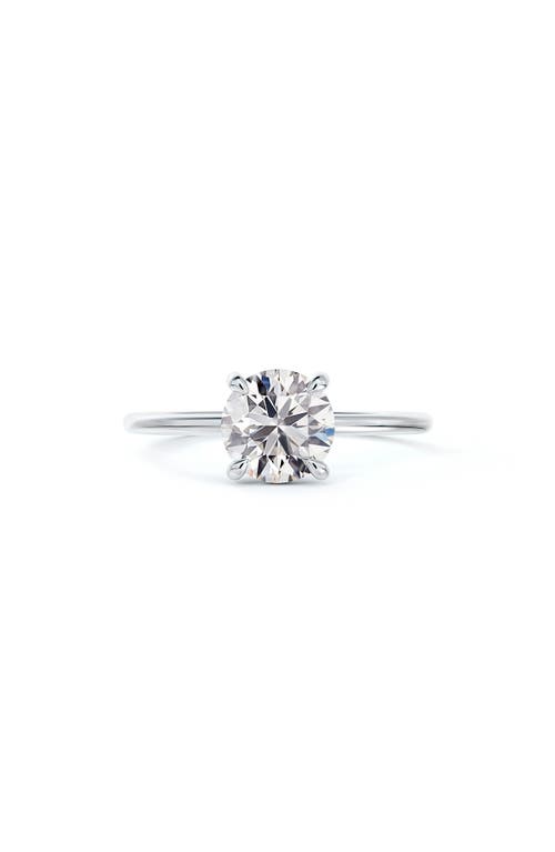 De Beers Forevermark Delicate Icon&trade; Setting Round Diamond Engagement Ring in Platinum-D0.70Ct