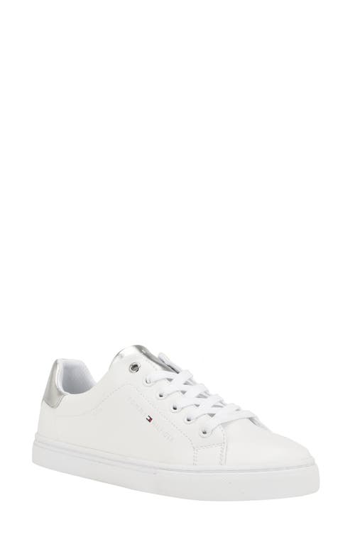 Shop Tommy Hilfiger Lyan Sneaker In White/silver