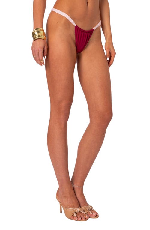 EDIKTED EDIKTED LEANNA CONTRAST STRING BIKINI BOTTOMS 