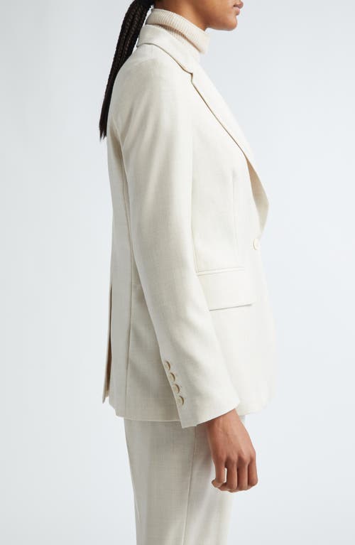 Shop Eleventy Sparkle Wool Blend Blazer In Ivory