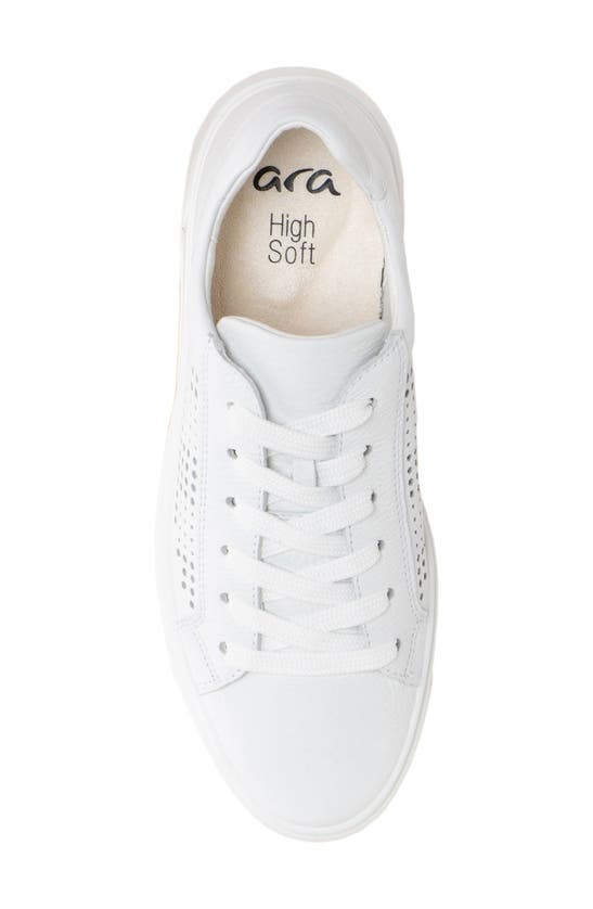Ara Carol Perforated Sneaker In White