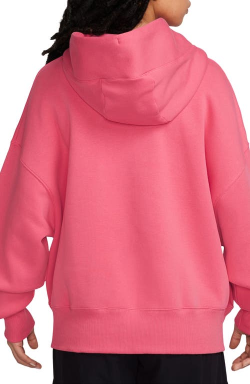 Shop Nike Sportswear Phoenix Fleece Pullover Hoodie In Aster Pink/sail