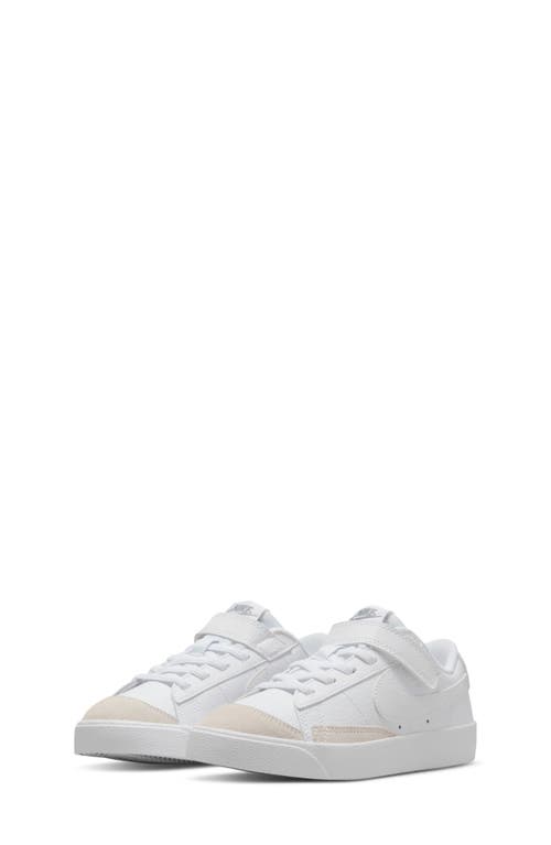 Nike Kids' Blazer Low '77 Low Top Sneaker in White/Clear/Pewter/Aura