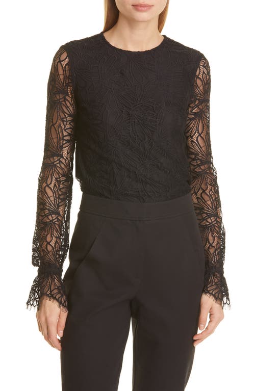 Donna Karan New York Scallop Lace Blouse in Black