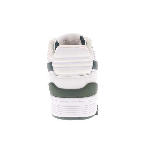 Pony Mens M100 Low Genuine Leather Premium Lace Up Athletic Sneaker Shoe In White/dark Green