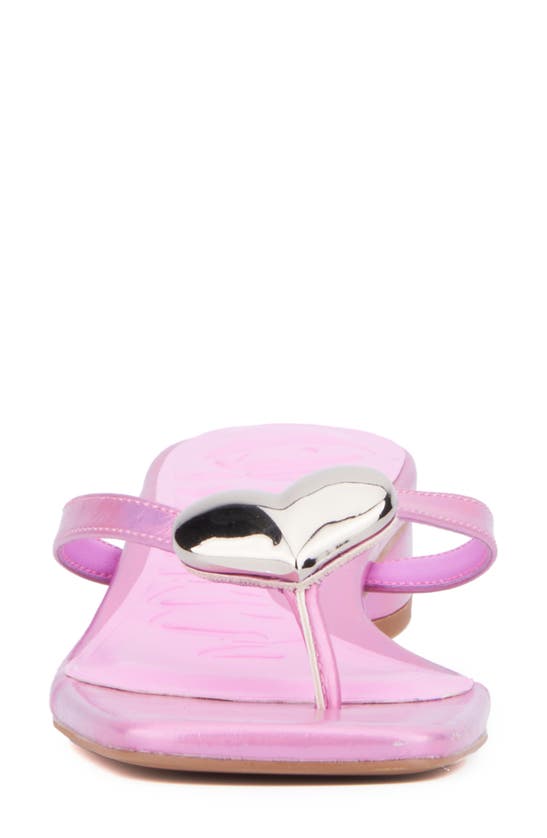 Olivia Miller Love Buzz Sandal In Neon Pink