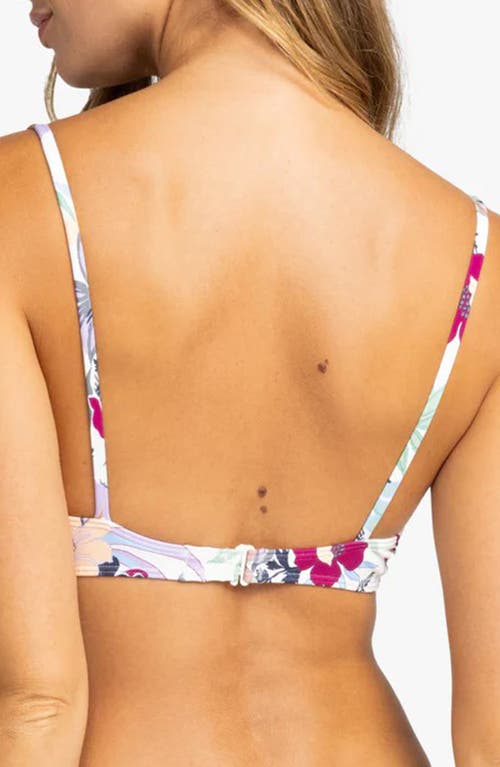 Roxy Beach Classics Underwire Bikini Top In Ash Rose Wallflower