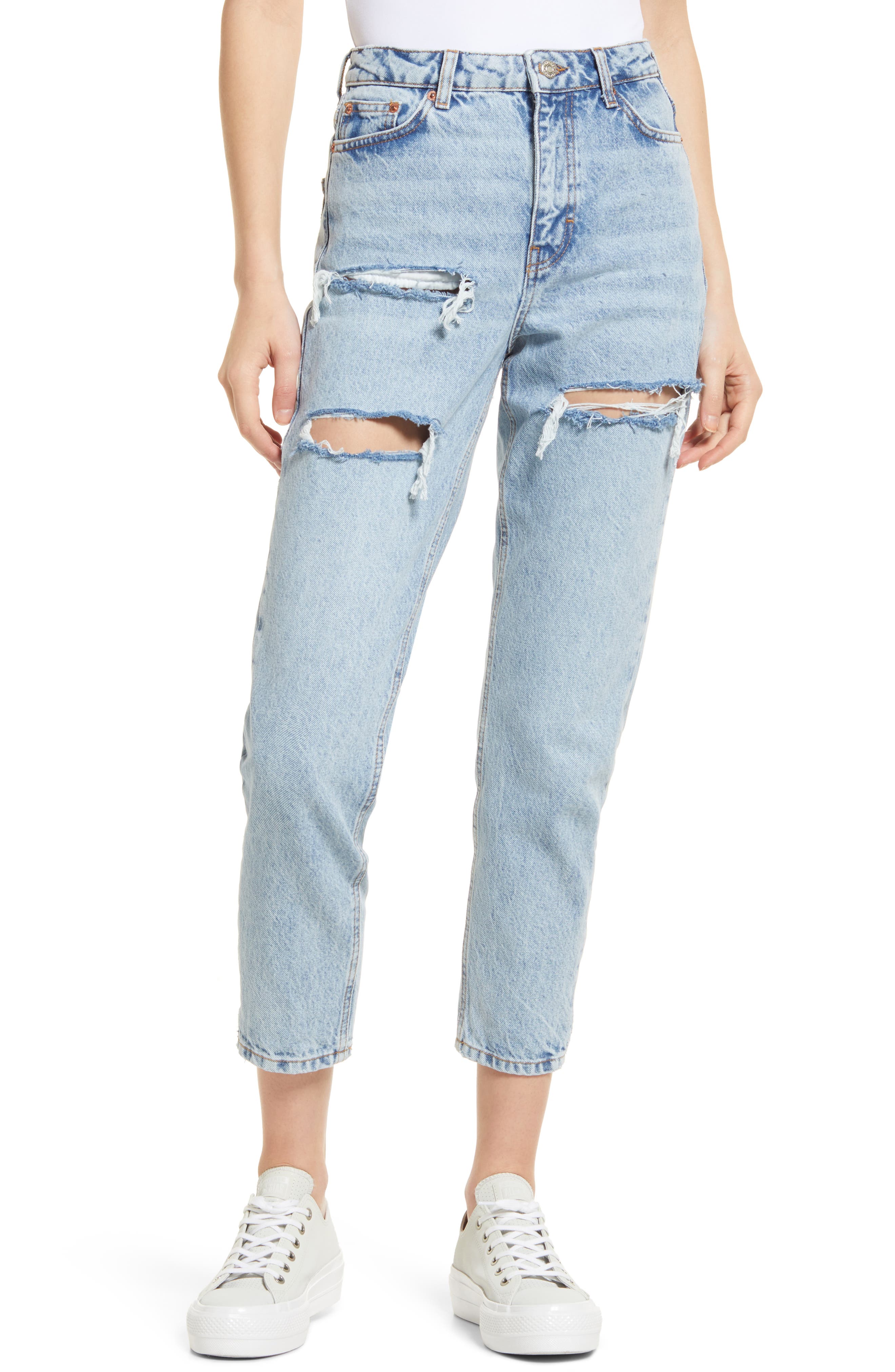 topshop light blue mom jeans