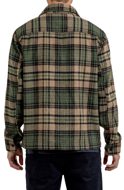 Shop Rainforest Trailmaster Heavyweight Brushed Flannel Button-up Shirt In Olive Plaid