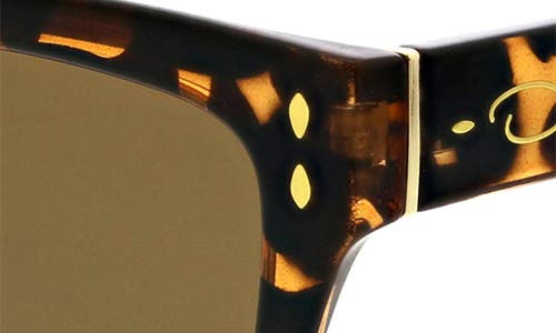 Oscar De La Renta Catty 51mm Square Polarized Sunglasses In Tortoise