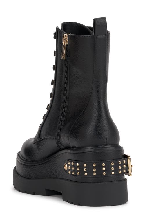 Shop Jessica Simpson Imelda Lace-up Platform Moto Bootie In Black