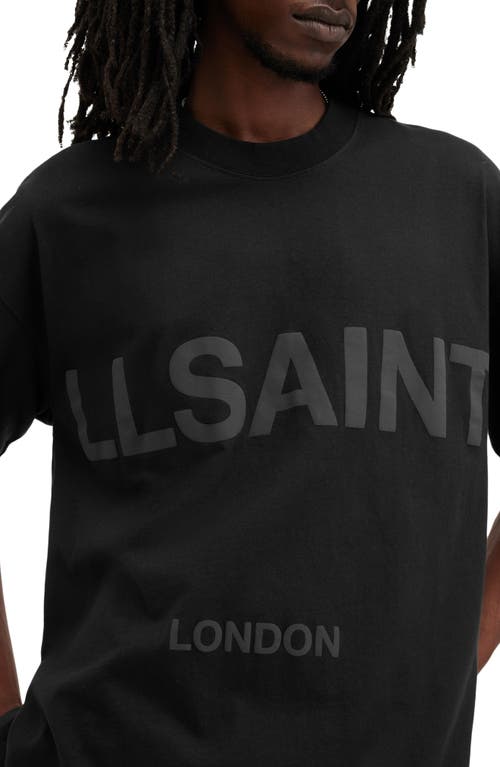 Shop Allsaints Biggy Logo Graphic T-shirt In Jet Black