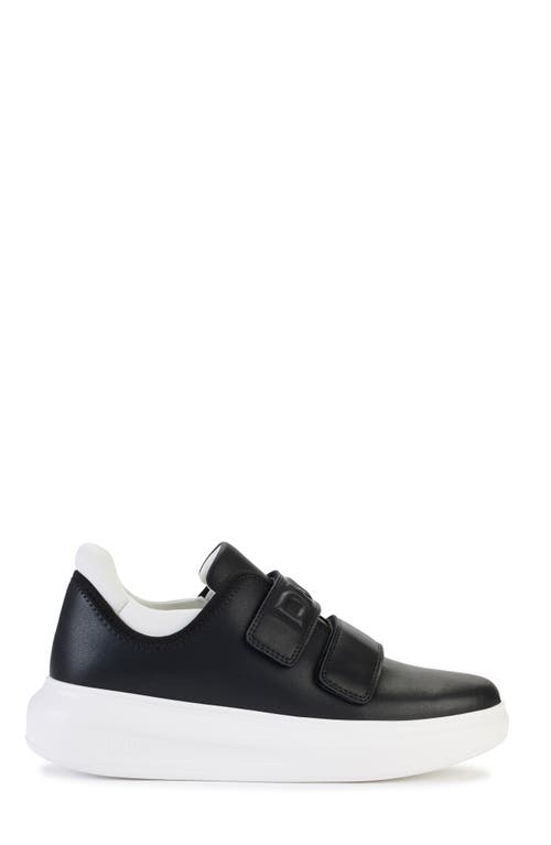 Dkny Jamiah Platform Sneaker In Black/white