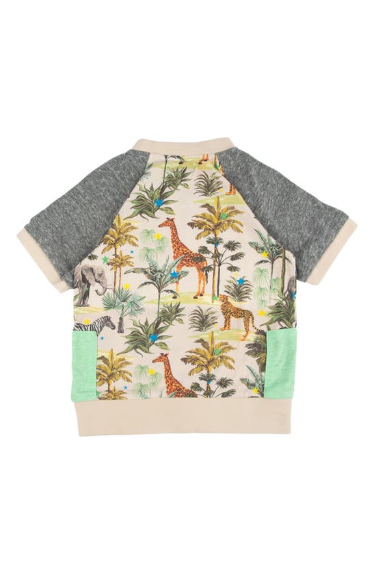 Shop Miki Miette Kids' Iggy Safari Print Cotton T-shirt