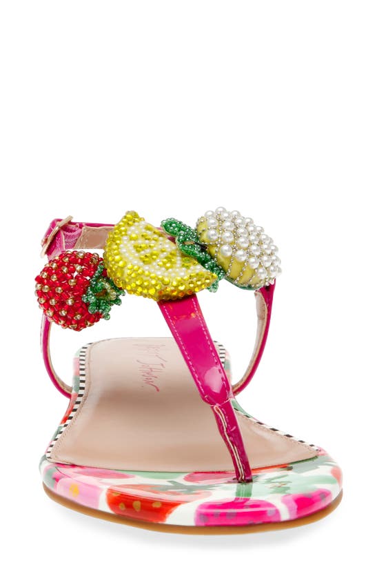Shop Betsey Johnson T-strap Sandal In Pink Multi