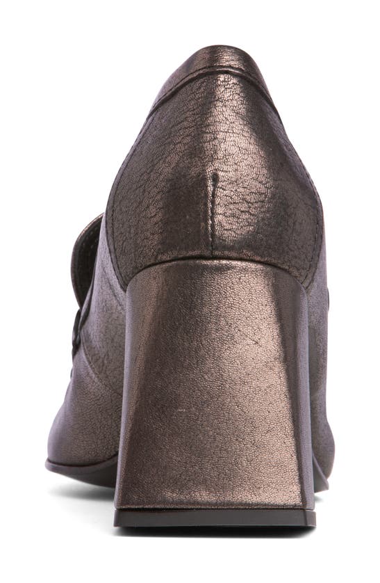 Shop Beautiisoles Lola Loafer Pump In Pewter