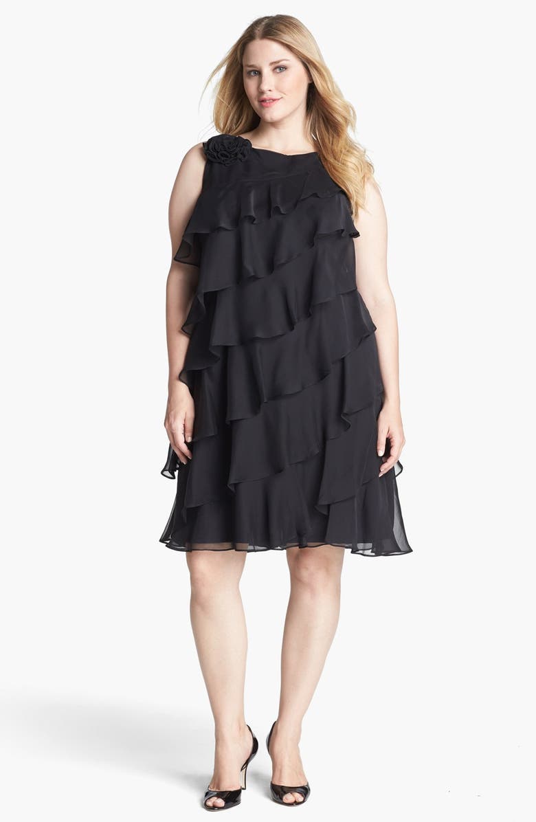 London Times Tiered Shift Dress (Plus Size) | Nordstrom