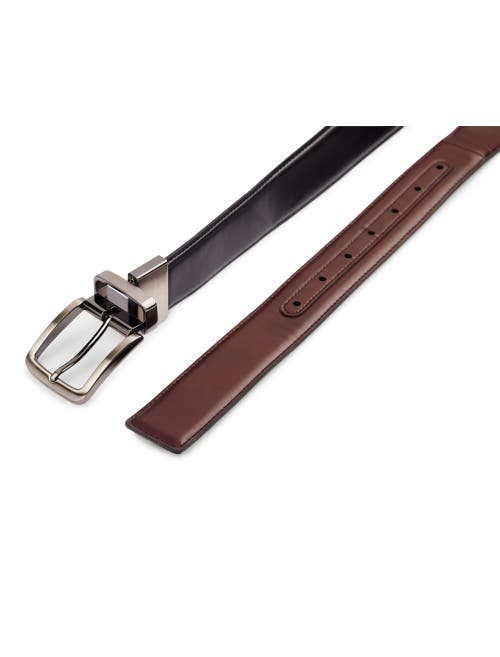 Harbor Bay 35mm Reversible Stretch Belt In Black Brown
