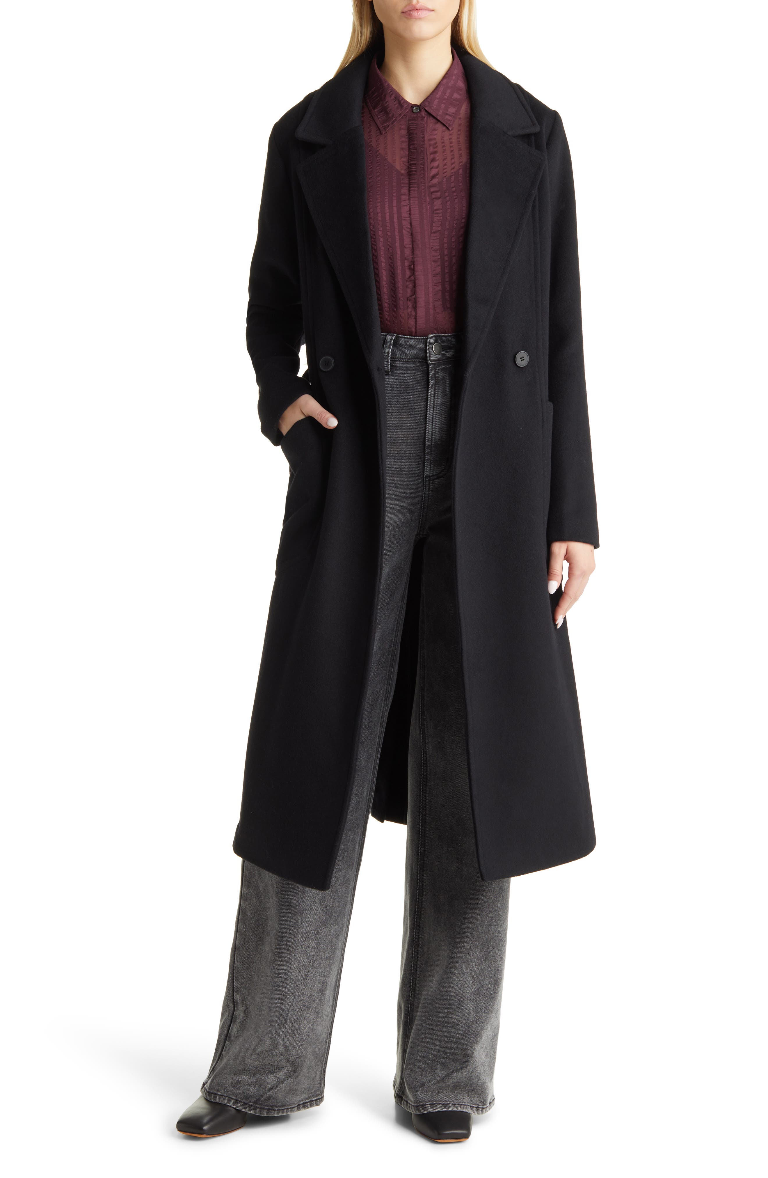 venus hooded wrap coat