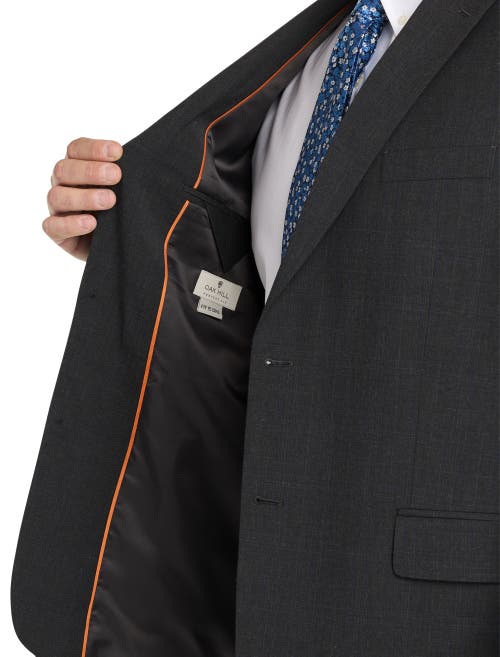 Shop Oak Hill By Dxl Jacket Relaxer Windowpane Suit Jacket In Grey