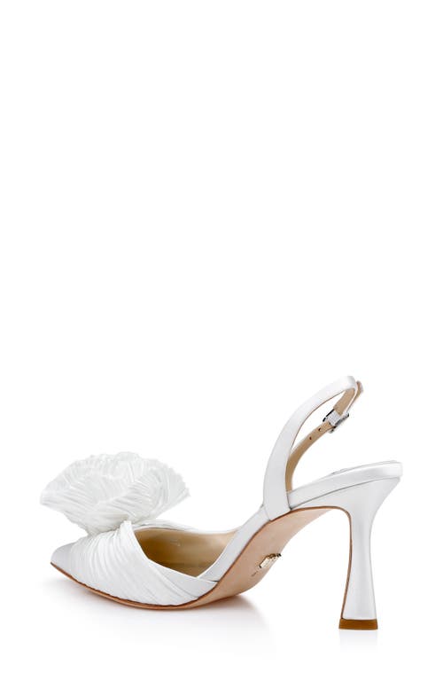 Badgley Mischka Collection Blaire Pointed Toe Pump In White Satin
