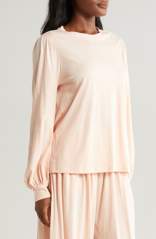 Shop Lunya Long Sleeve Organic Pima Cotton T-shirt In Dulcet Petal