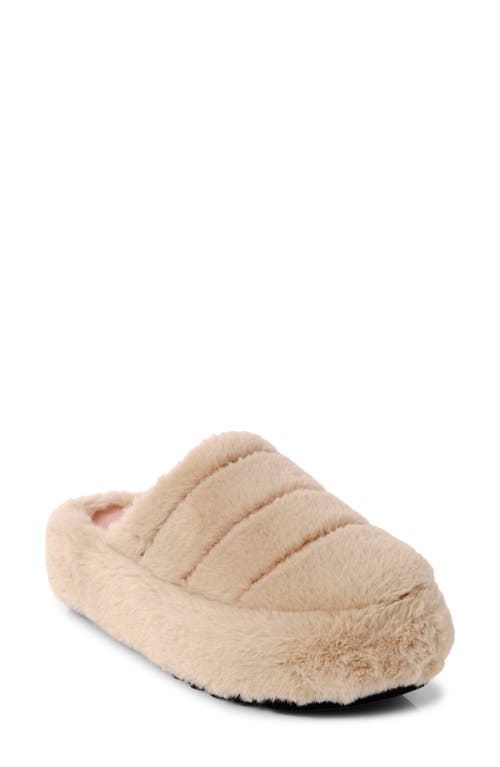 Shop Free People It's A Vibe Faux Fur Platform Slipper In Parchment