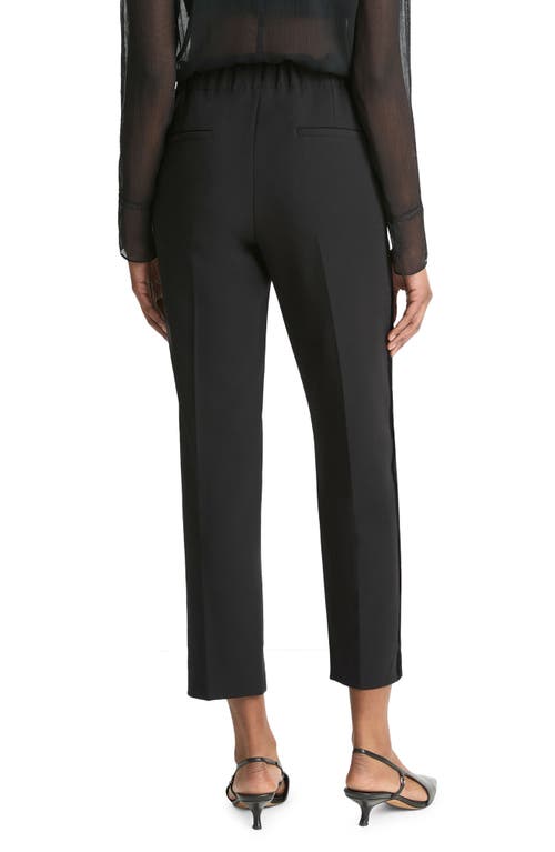 Shop Vince Velvet Side Stripe Crop Pants In Black