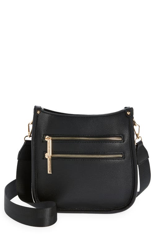 Mali + Lili Harper Vegan Leather Crossbody Bag in Black