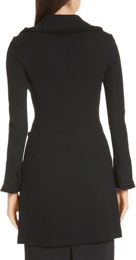 St John Collection Black Santana Knit Long-Sleeve Fitted Tunic Top - Ruby  Lane