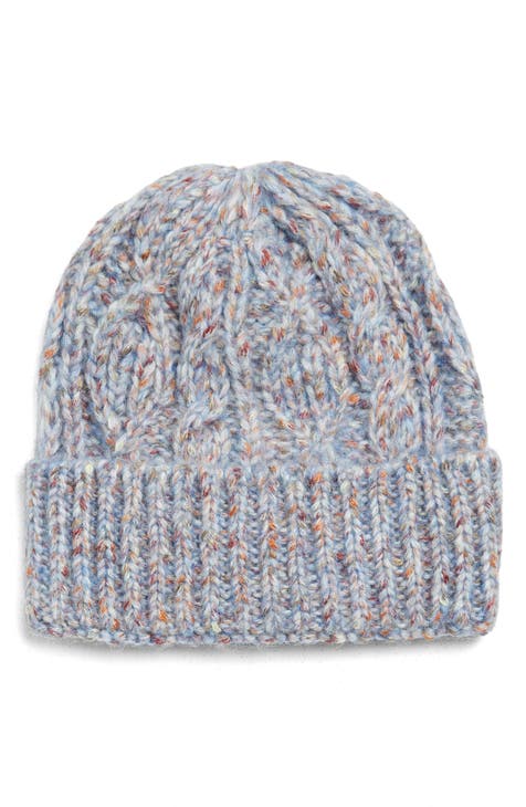Marled Cable Knit Cuff Beanie