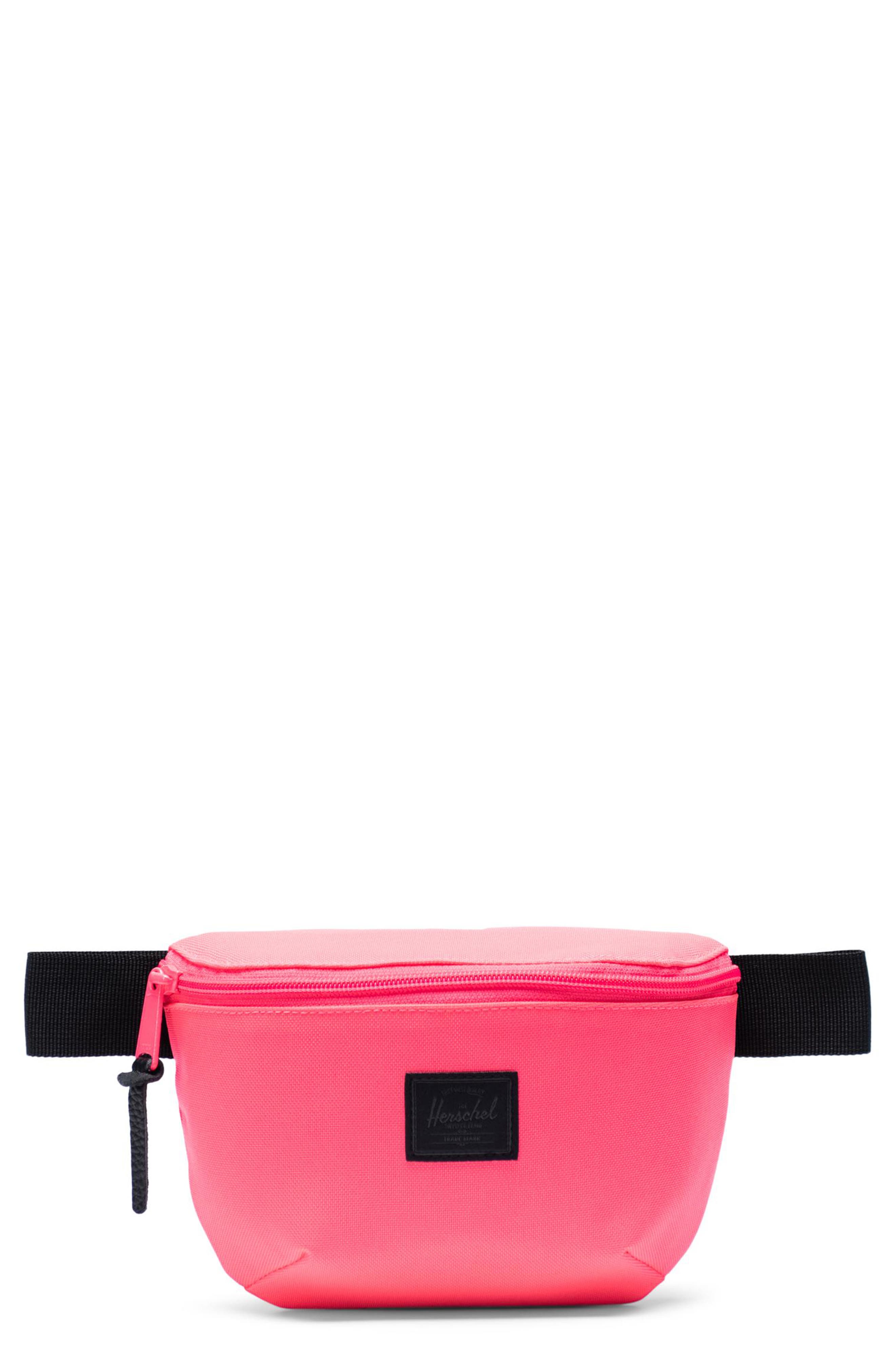 neon pink belt bag